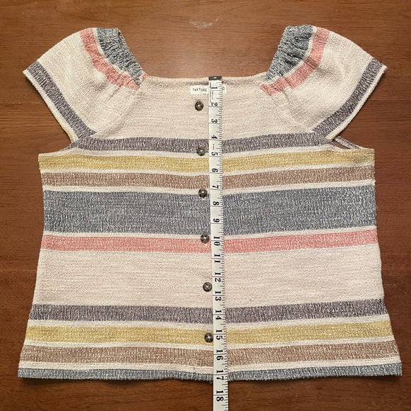 Madewell Texture & Thread Button-Front Top in Stripe - Medium - Picture 9 of 10